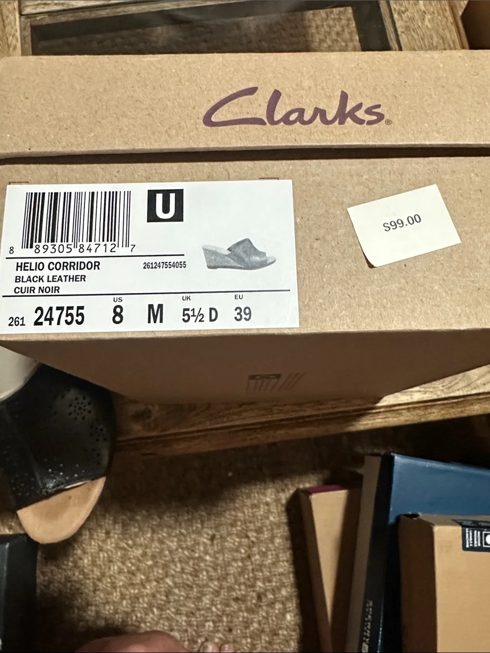 Clarks comfortable wedge